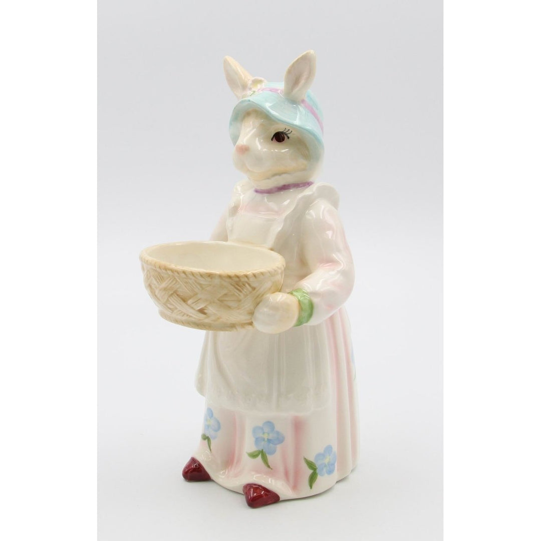 Ceramic Bunny Rabbit Candy Dish Basket  5.3 x 4.5 x 9.8 Image 3