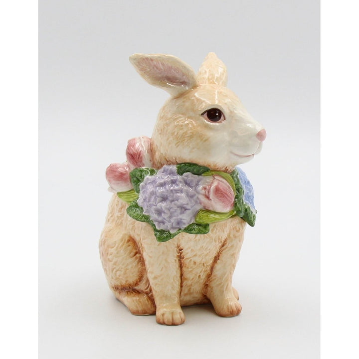 Ceramic Bunny Rabbit Candy Box 5.5x4.1x7.4 Inches Image 4