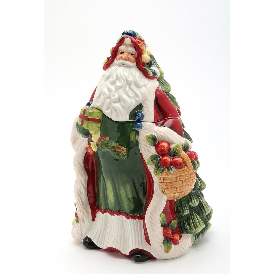 Ceramic Santa Candy Jar Holiday Decor 5.875 Inch Christmas Kitchen Image 3