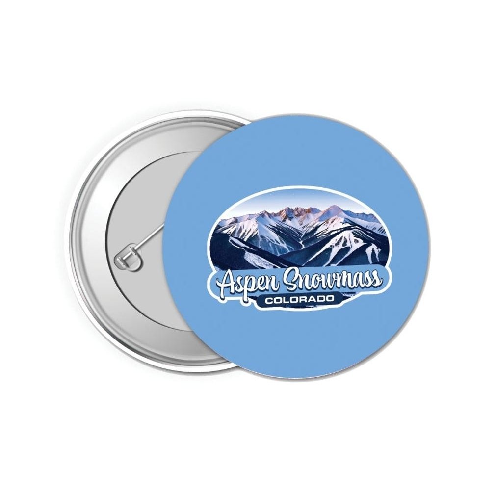 Aspen Snowmass Colorado Design A Souvenir Small 1-Inch Button Pin 4 Pack Image 1