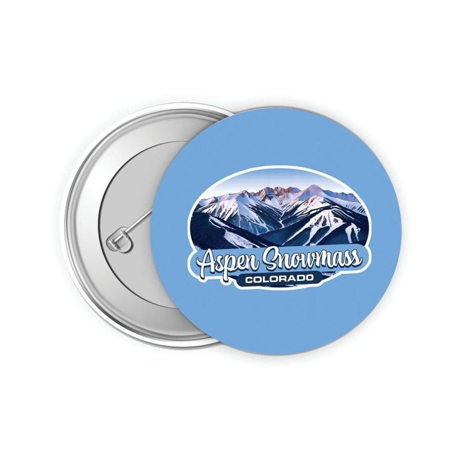 Aspen Snowmass Colorado Design A Souvenir Small 2-Inch Button Pin 4 Pack Image 1