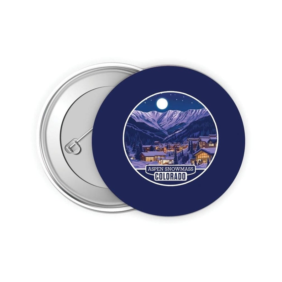 Aspen Snowmass Colorado Design B Souvenir Small 2-Inch Button Pin 4 Pack Image 1