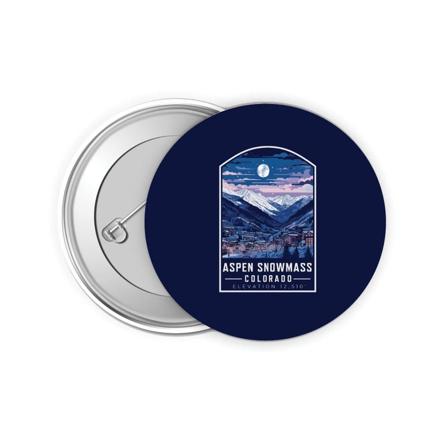 Aspen Snowmass Colorado Design C Souvenir Small 2-Inch Button Pin 4 Pack Image 1