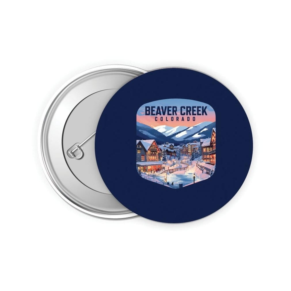 Beaver Creek Colorado Design C Souvenir Small 2-Inch Button Pin 4 Pack Image 1