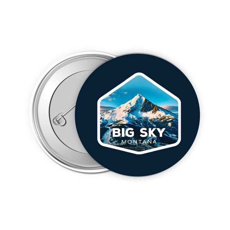 Big Sky Montana Mountain Design Souvenir Small 2-Inch Button Pin 4 Pack Image 1