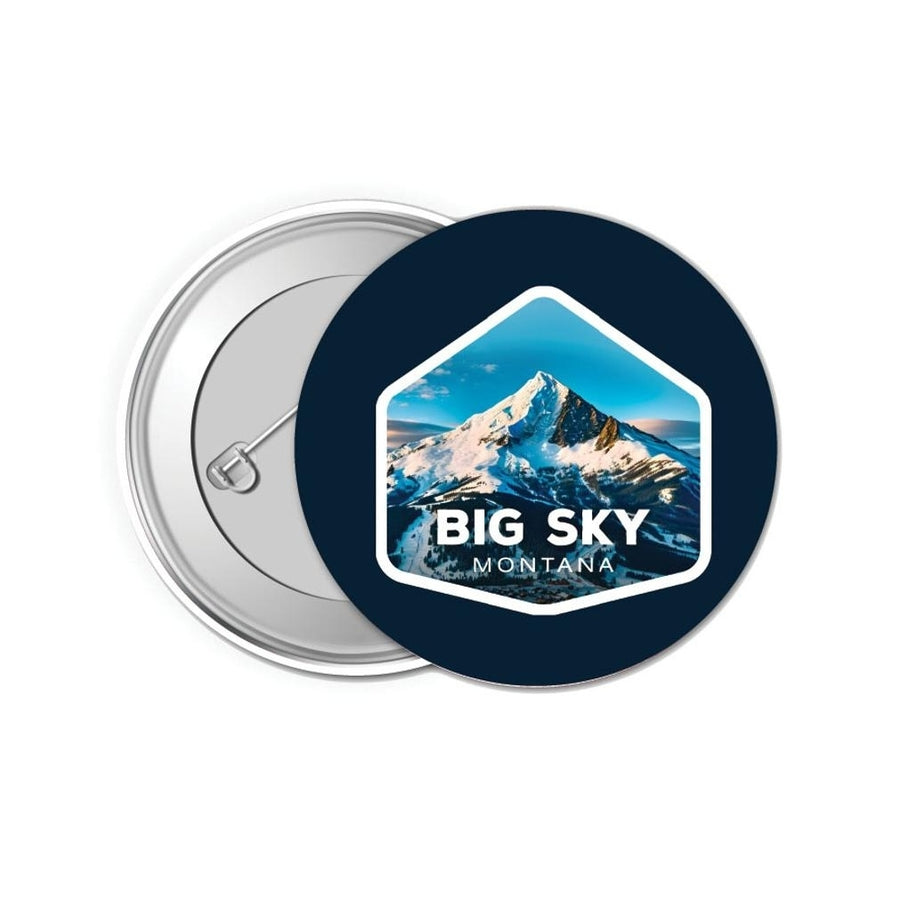 Big Sky Montana Mountain Design Souvenir Small 1-Inch Button Pin 4 Pack Image 1