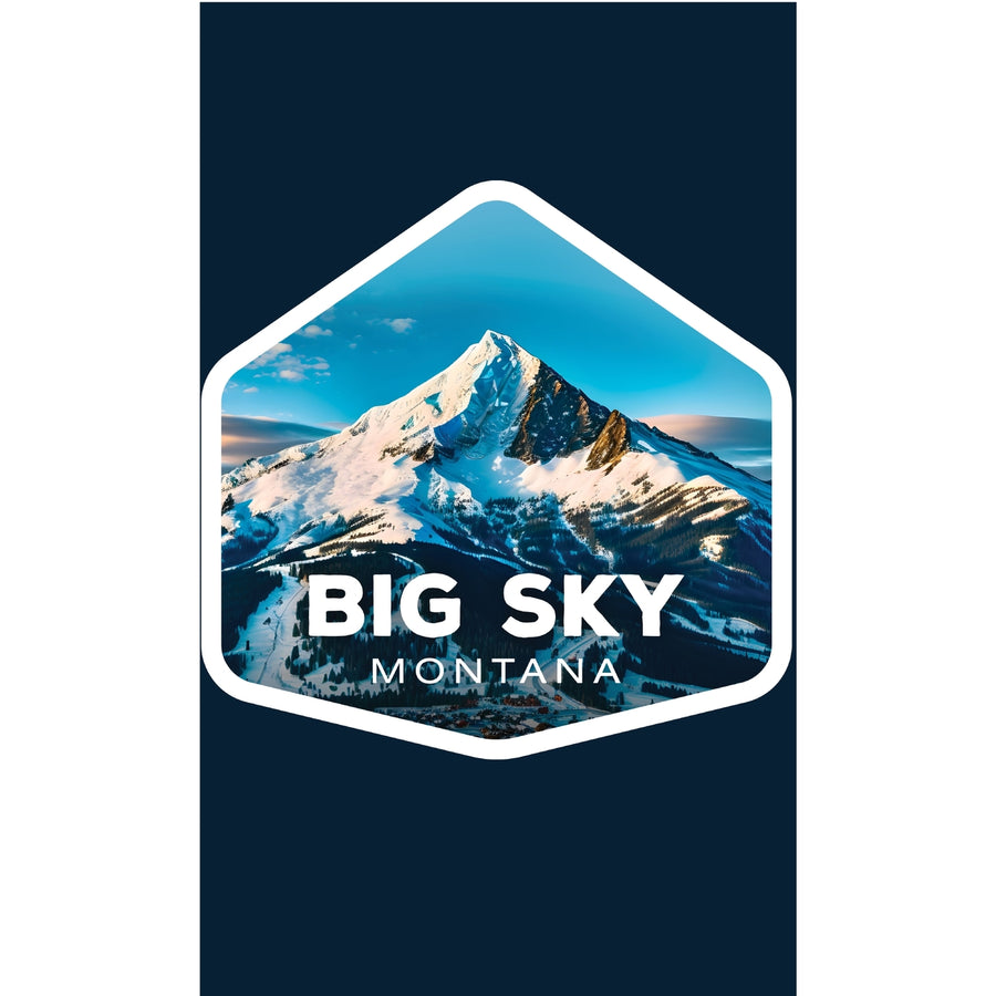 Big Sky Montana Mountain Design Souvenir Metal Sign 9 x 15 Image 1