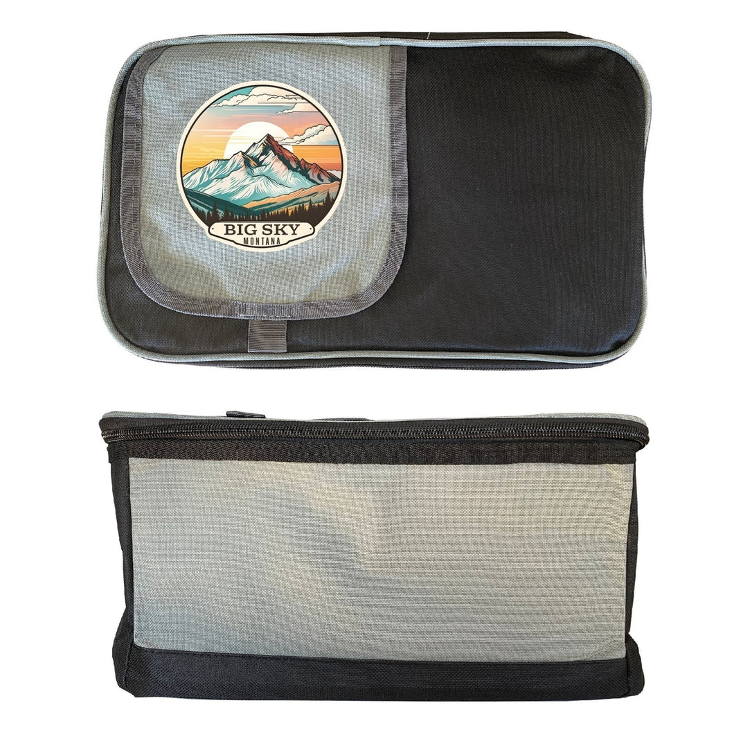 Big Sky Montana mountain Sunset Design Souvenir Cooler 9 pack Image 1