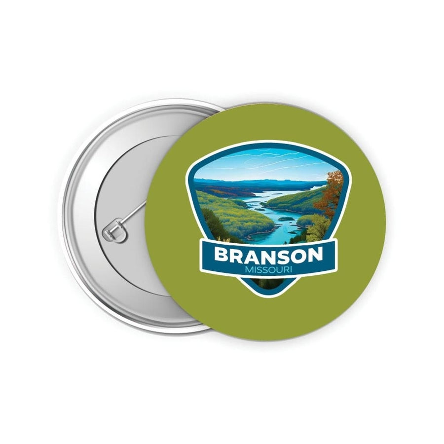 Branson Missouri Design A Souvenir Small 2-Inch Button Pin 4 Pack Image 1