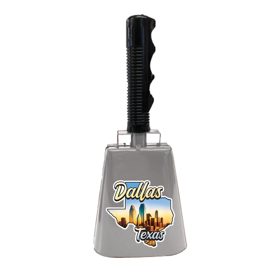 Dallas Texas Design A Souvenir Destination Cowbell Image 1