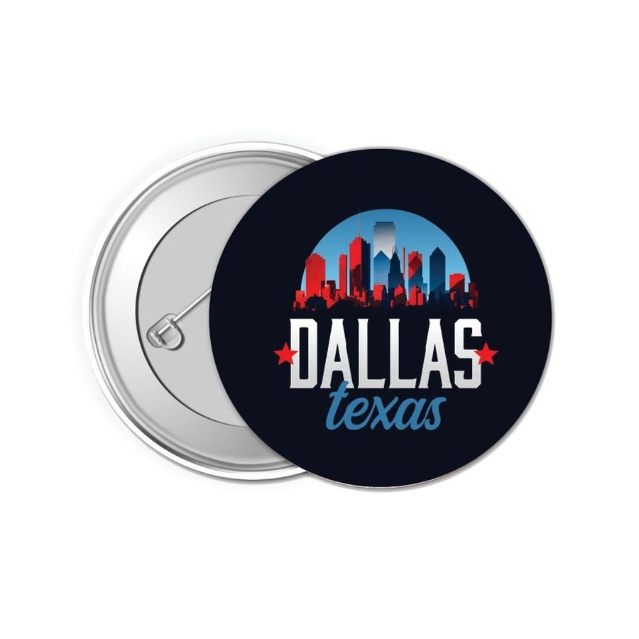 Dallas Texas Design B Souvenir Small 1-Inch Button Pin 4 Pack Image 1