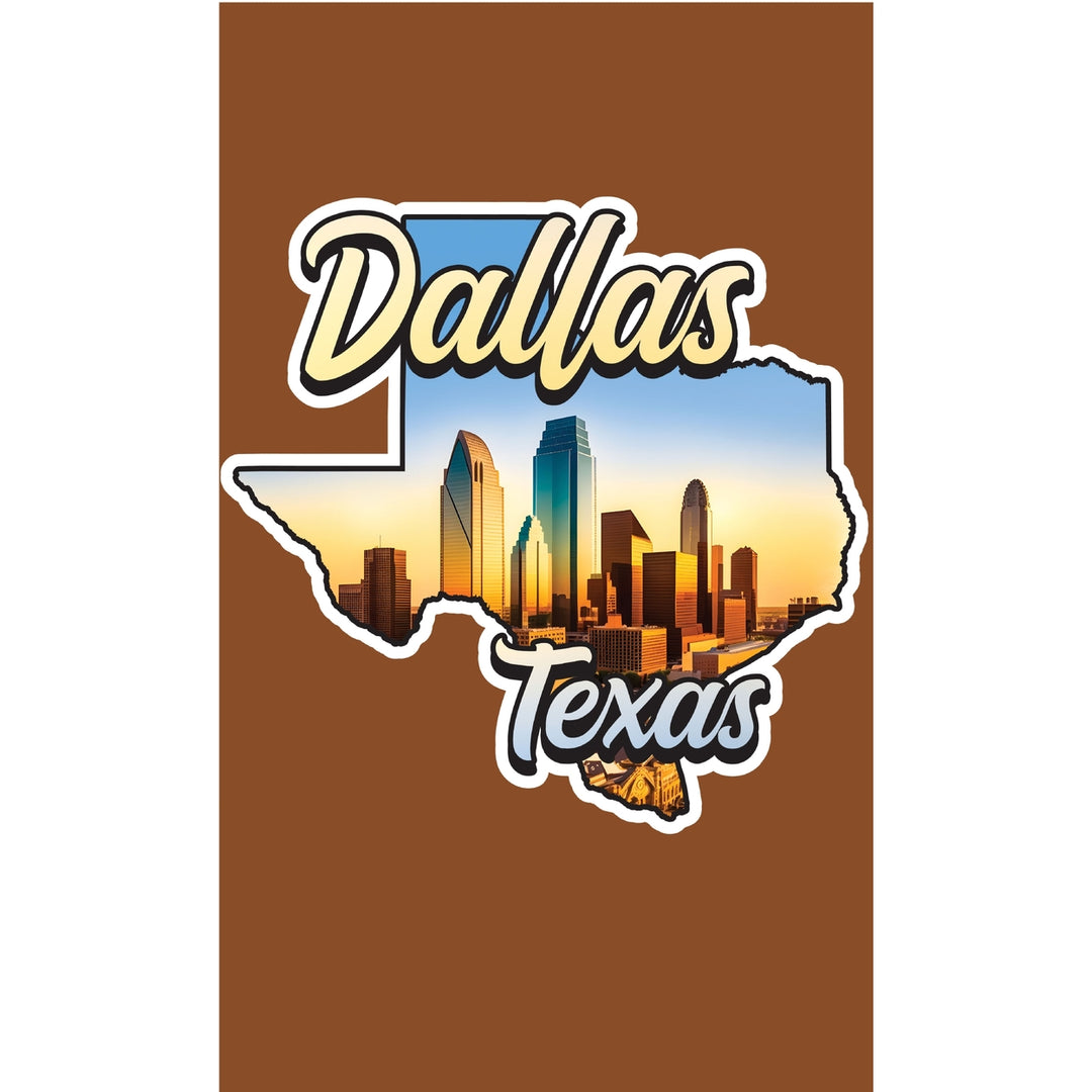 Dallas Texas Design A Souvenir Metal Sign 9 x 15 Image 1