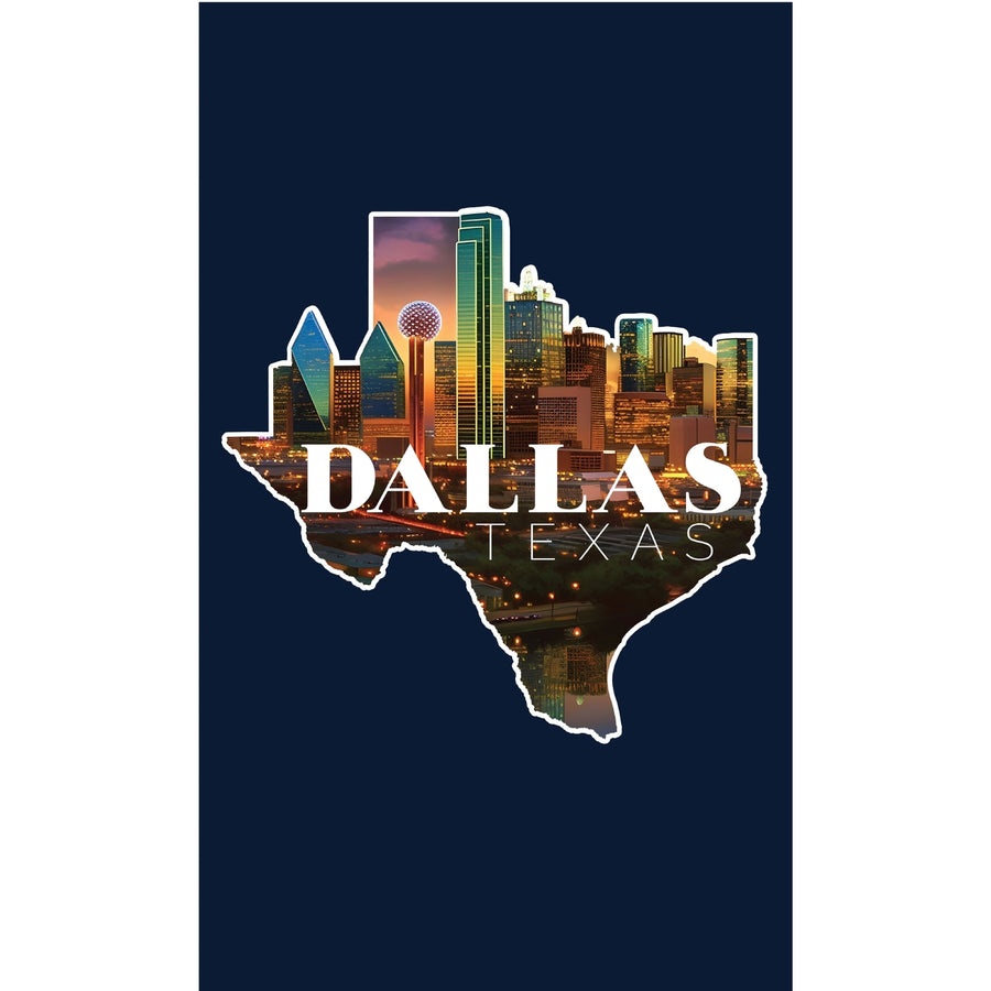 Dallas Texas Design C Souvenir Metal Sign 9 x 15 Image 1