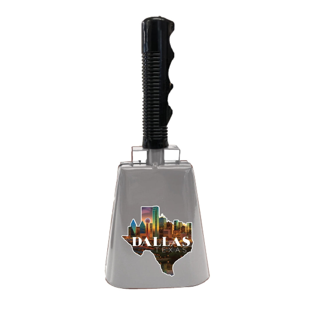 Dallas Texas Design C Souvenir Destination Cowbell Image 1