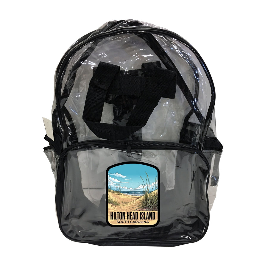 Hilton Head Island Design A Souvenir Clear View Backpack Image 1