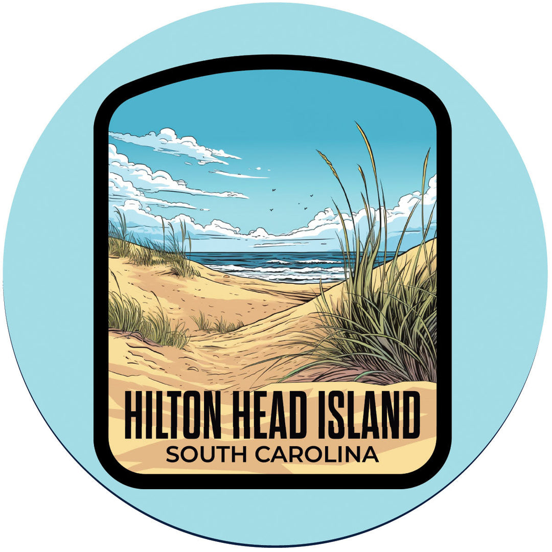 Hilton Head Island Design A Souvenir Coaster Paper 4 Pack Image 1