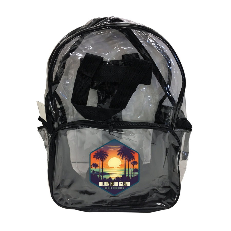 Hilton Head Island Design B Souvenir Clear View Backpack Image 1