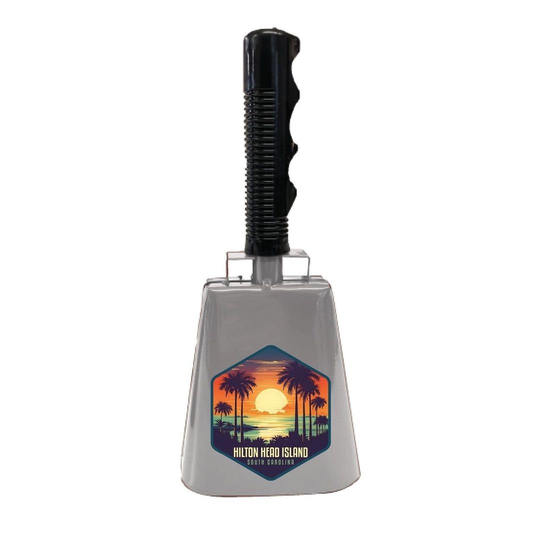 Hilton Head Island Design B Souvenir Destination Cowbell Image 1