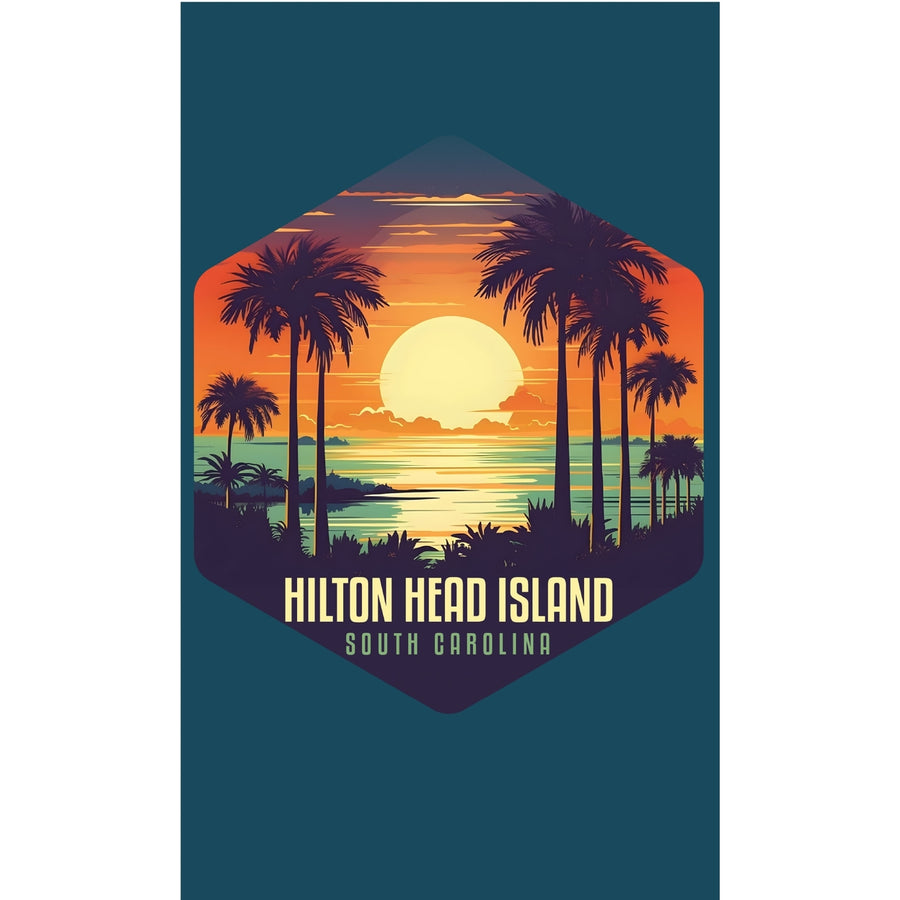 Hilton Head Island Design B Souvenir Metal Sign 9 x 15 Image 1