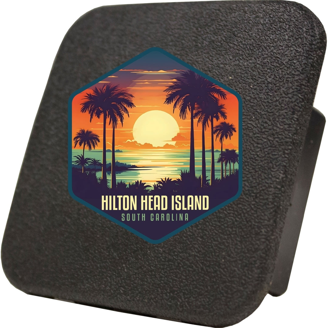 Hilton Head Island Design B Souvenir Rubber Trailer Hitch Cover Image 1