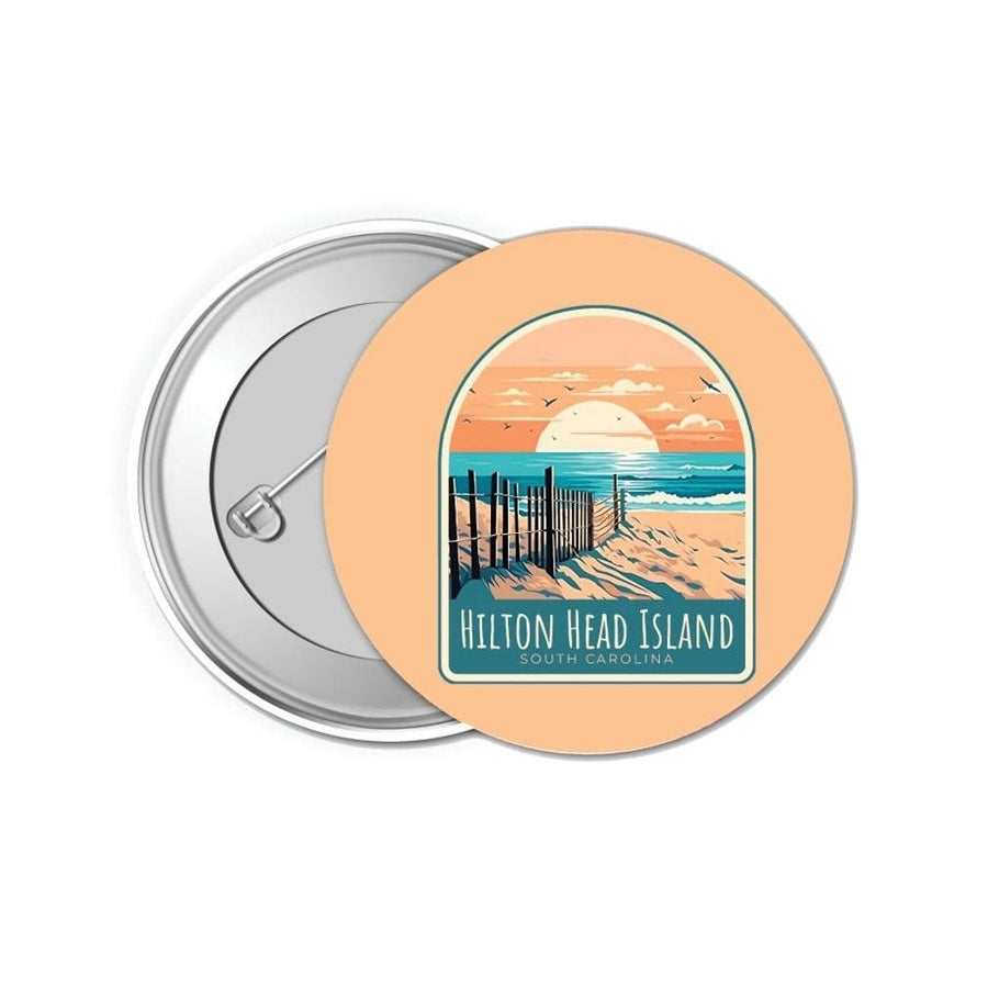 Hilton Head Island Design C Souvenir Small 1-Inch Button Pin 4 Pack Image 1