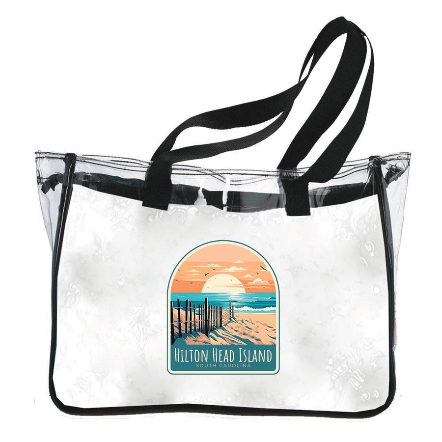 Hilton Head Island Design C Souvenir Clear Tote Bag Image 1