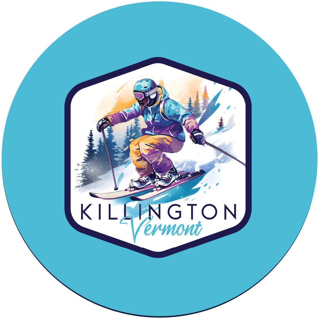 Killington Vermont Design A Souvenir Coaster Paper 4 Pack Image 1