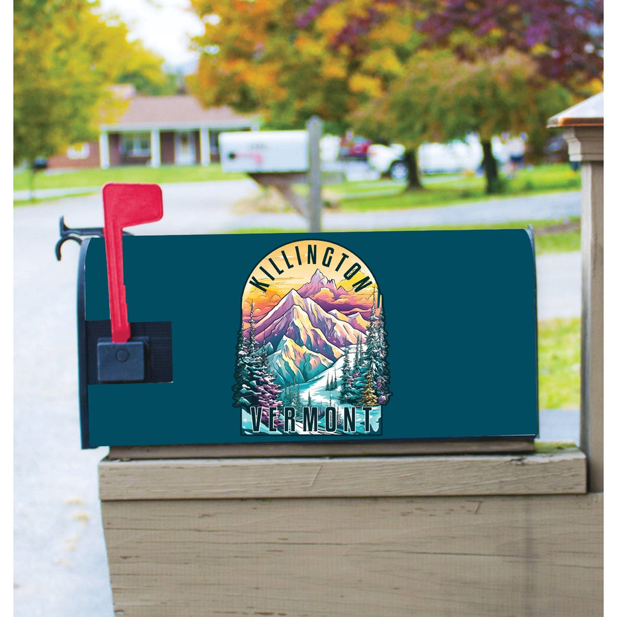 Killington Vermont Design B Souvenir Magnetic Mailbox Cover Image 1