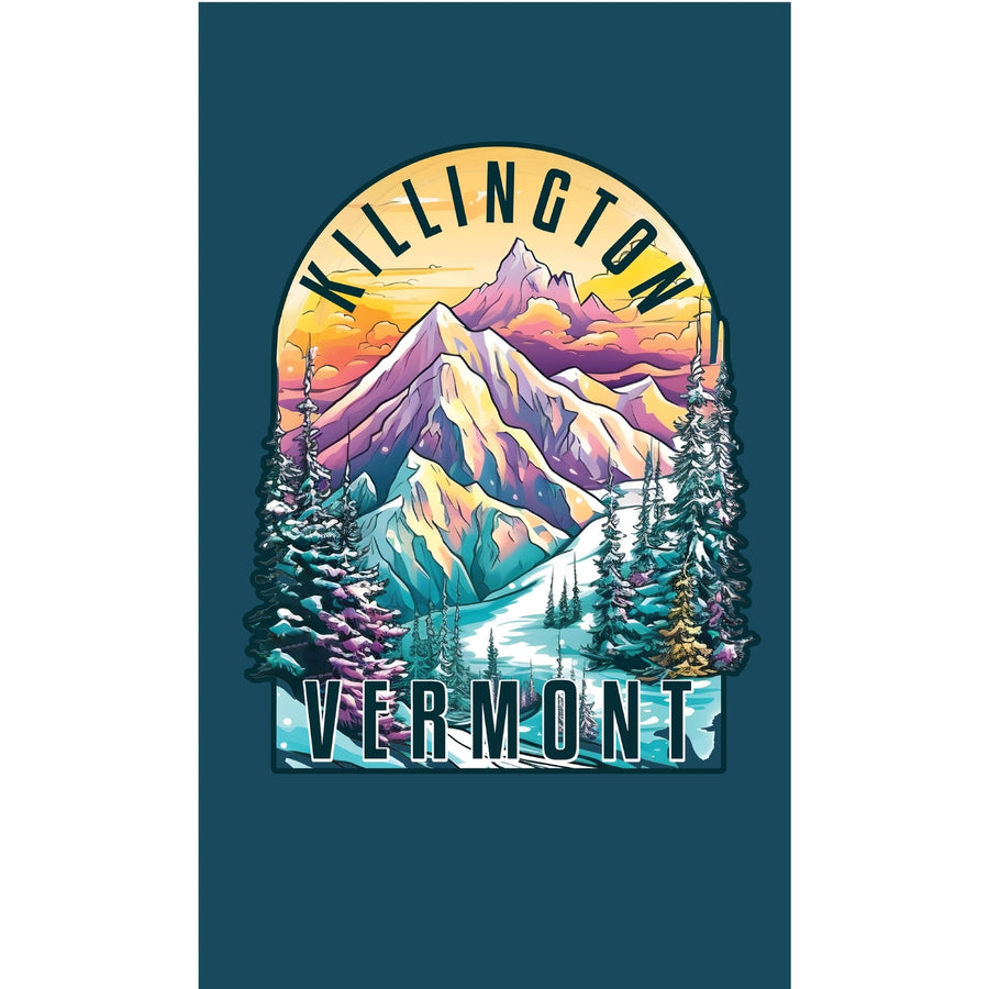 Killington Vermont Design B Souvenir Metal Sign 9 x 15 Image 1