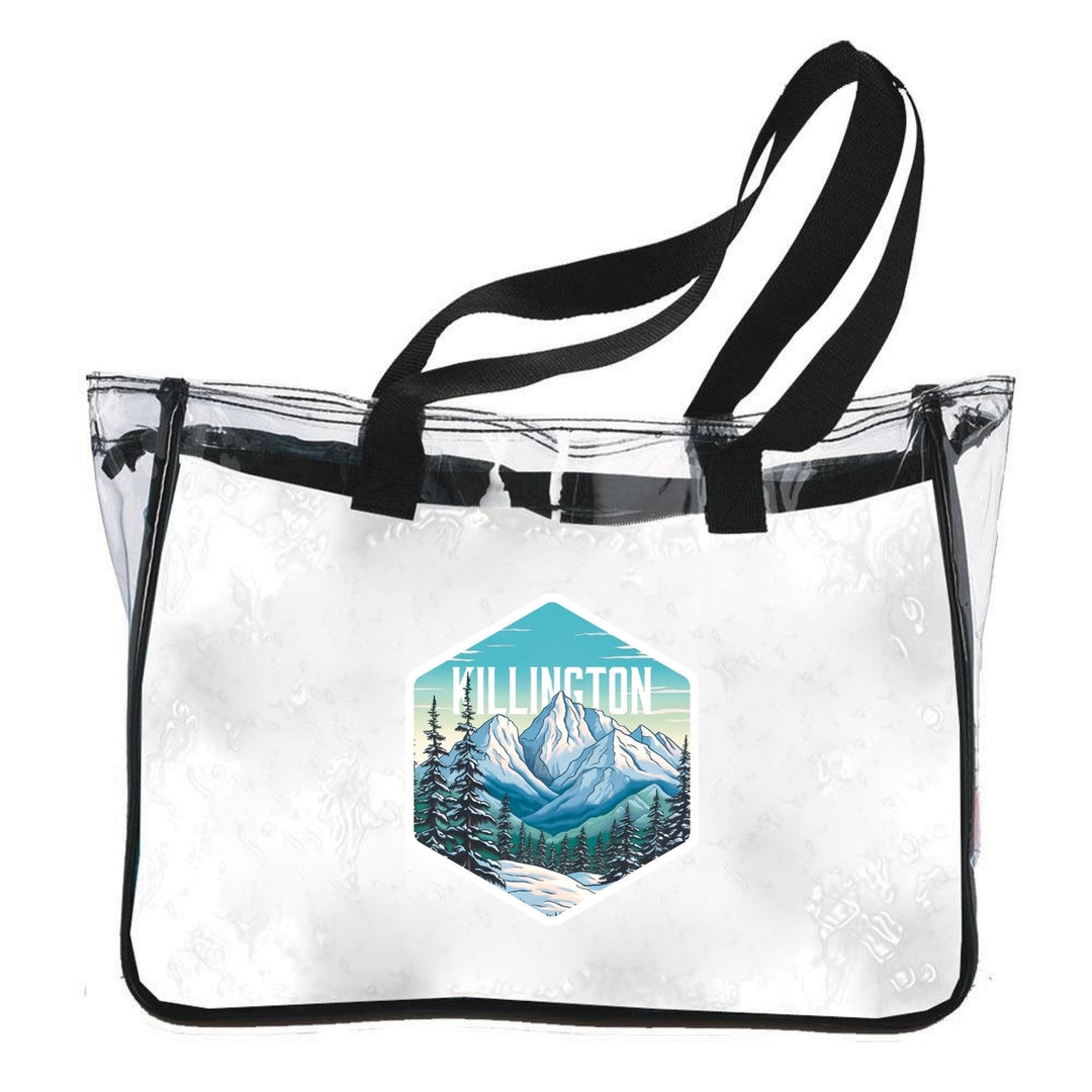 Killington Vermont Design C Souvenir Clear Tote Bag Image 1