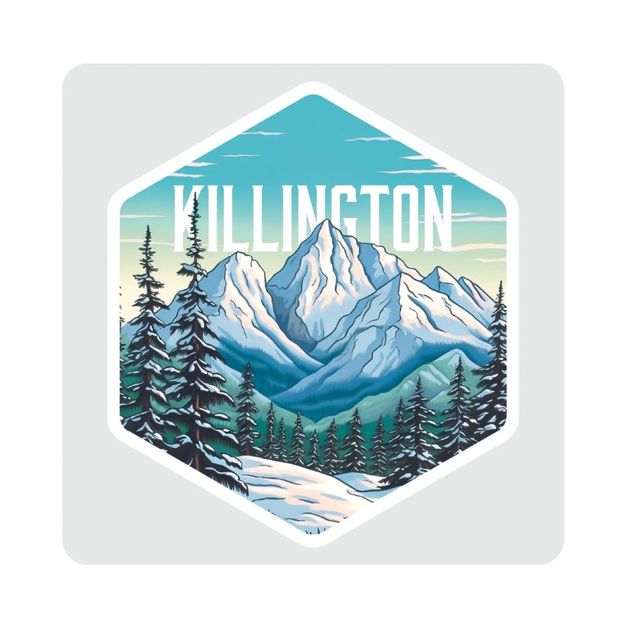 Killington Vermont Design C Souvenir 4x4-Inch Coaster Acrylic 4 Pack Image 1