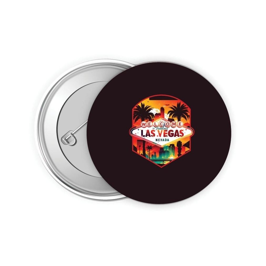 Las Vegas Nevada Design A Souvenir Small 2-Inch Button Pin 4 Pack Image 1