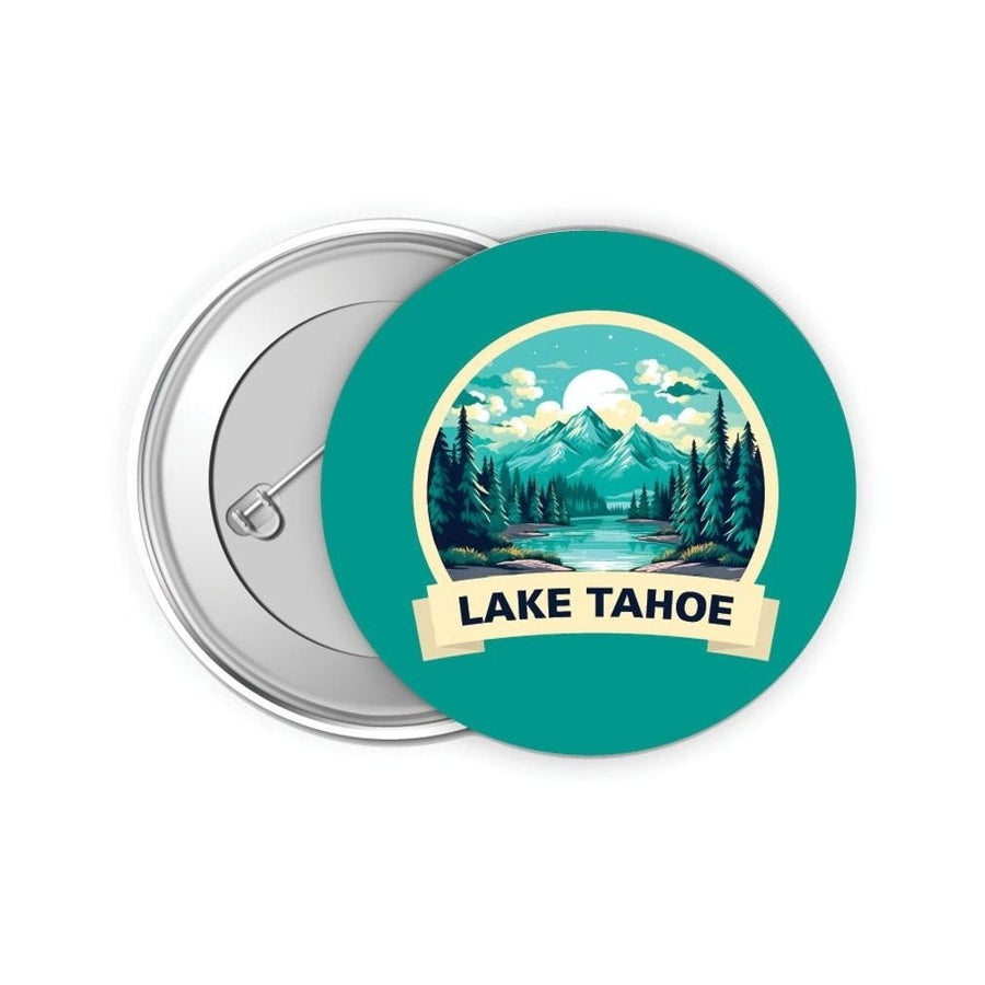 Lake Tahoe California Design A Souvenir Small 2-Inch Button Pin 4 Pack Image 1