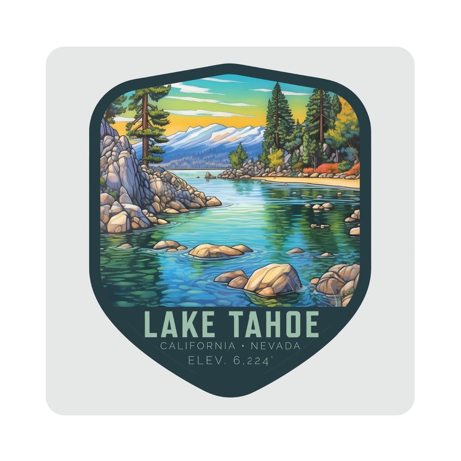 Lake Tahoe California Design B Souvenir 4x4-Inch Coaster Acrylic 4 Pack Image 1