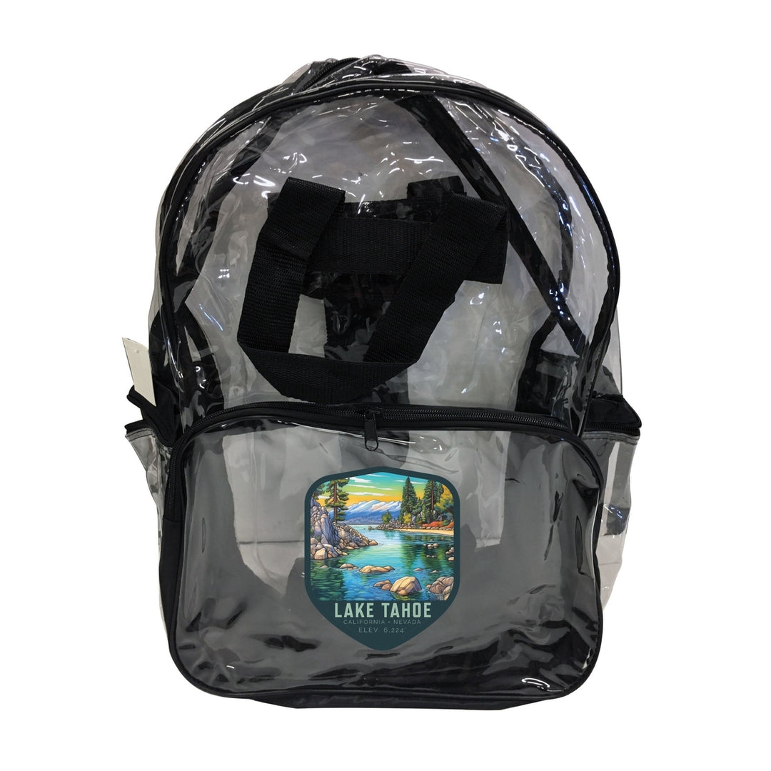 Lake Tahoe California Design B Souvenir Clear View Backpack Image 1