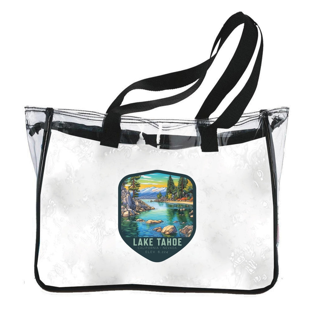 Lake Tahoe California Design B Souvenir Clear Tote Bag Image 1