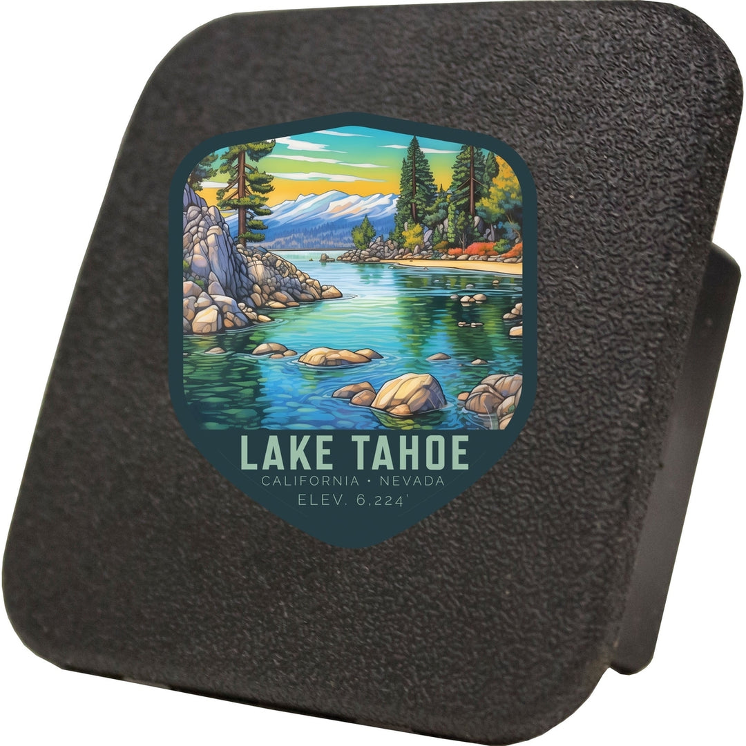 Lake Tahoe California Design B Souvenir Rubber Trailer Hitch Cover Image 1