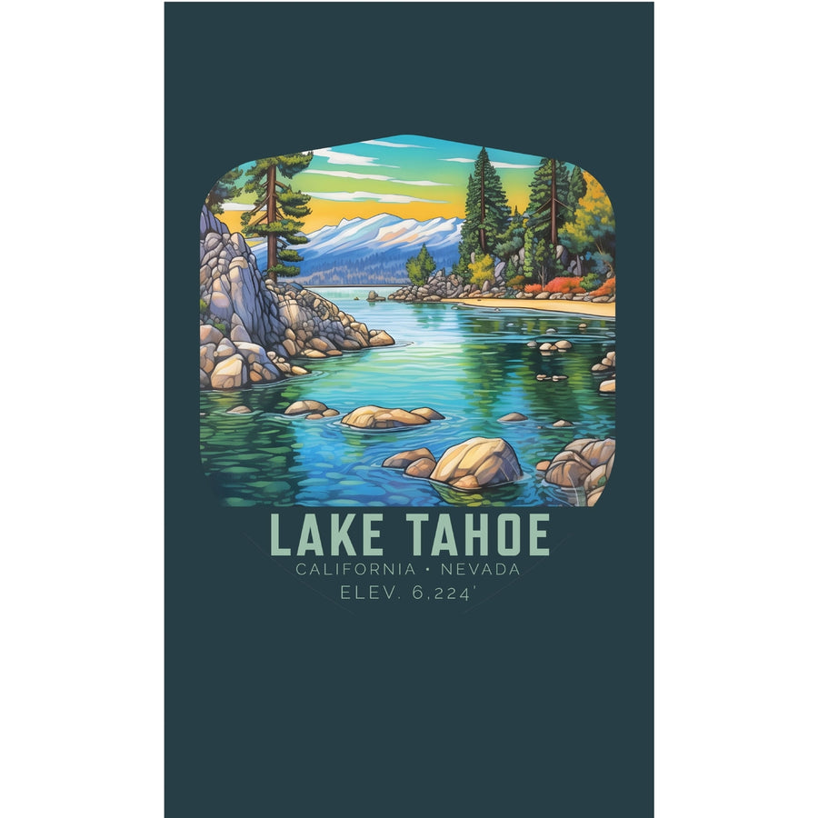 Lake Tahoe California Design B Souvenir Metal Sign 9 x 15 Image 1