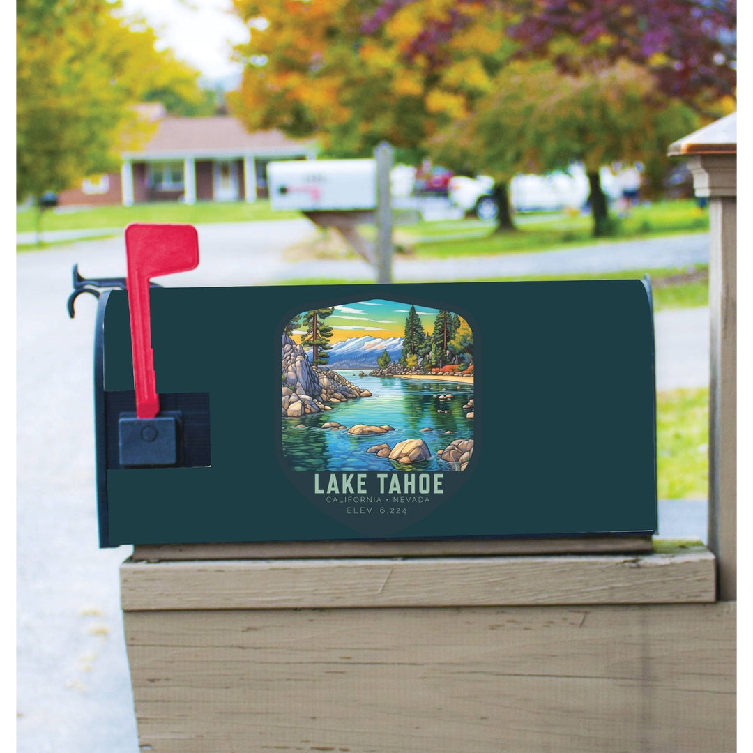 Lake Tahoe California Design B Souvenir Magnetic Mailbox Cover Image 1