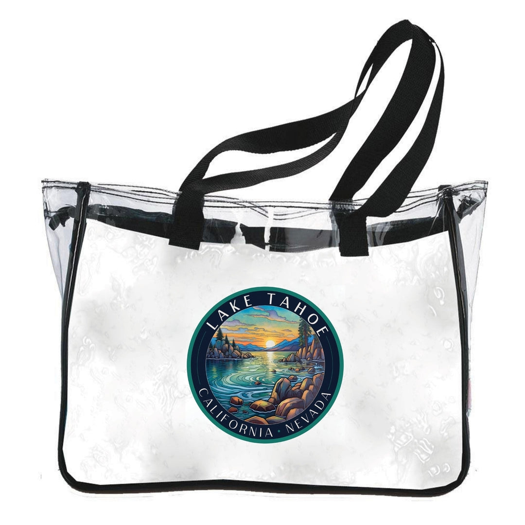 Lake Tahoe California Design C Souvenir Clear Tote Bag Image 1