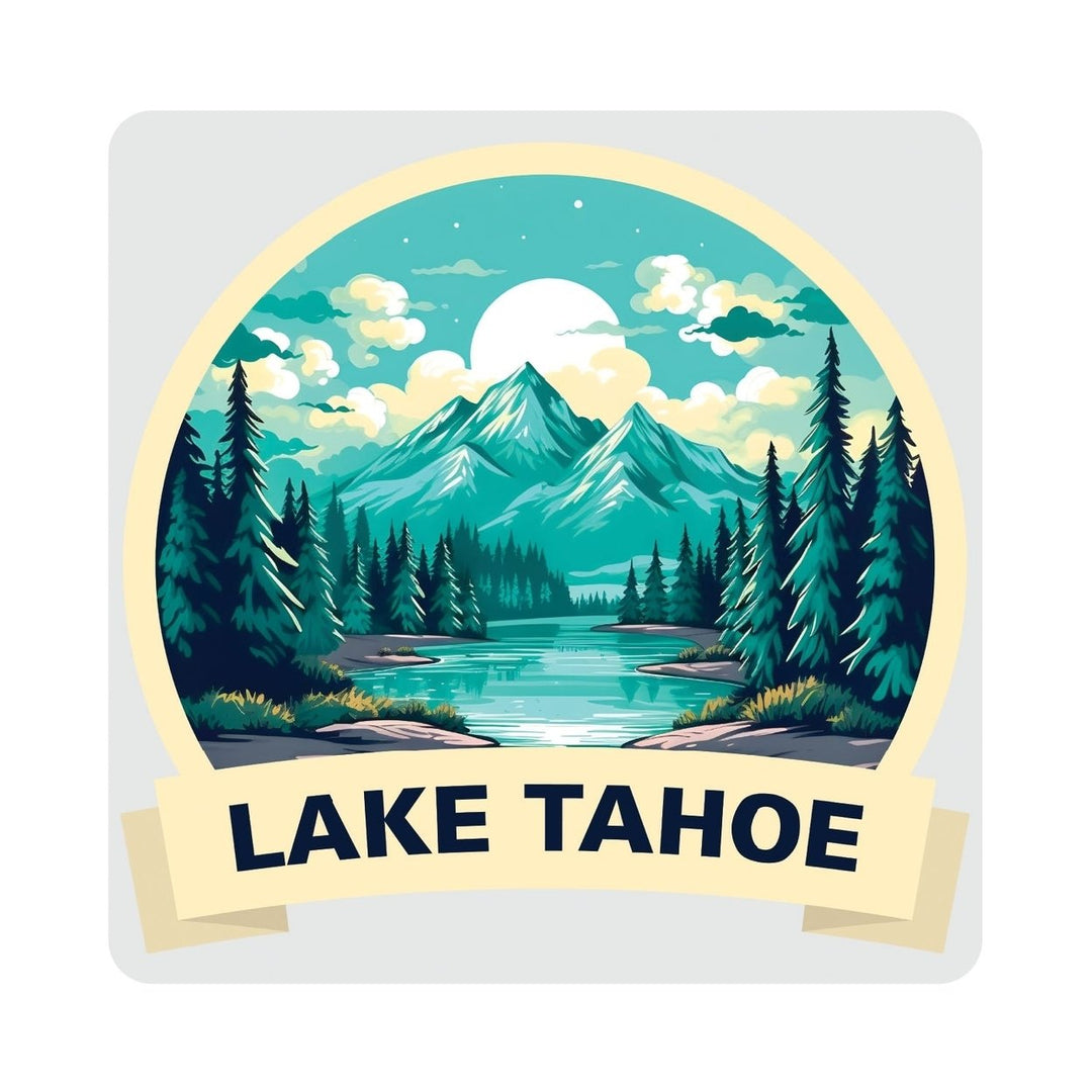 Lake Tahoe California Design A Souvenir 4x4-Inch Coaster Acrylic 4 Pack Image 1