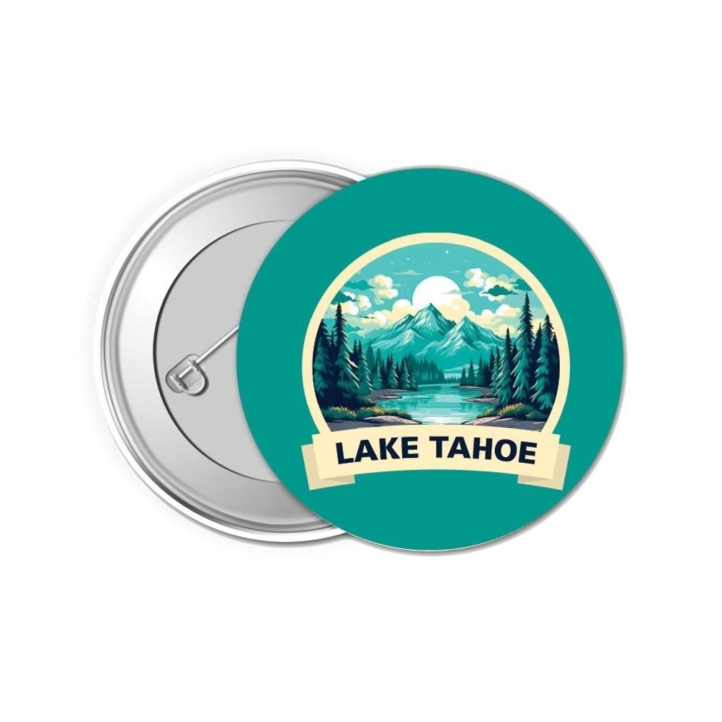 Lake Tahoe California Design A Souvenir Small 1-Inch Button Pin 4 Pack Image 1