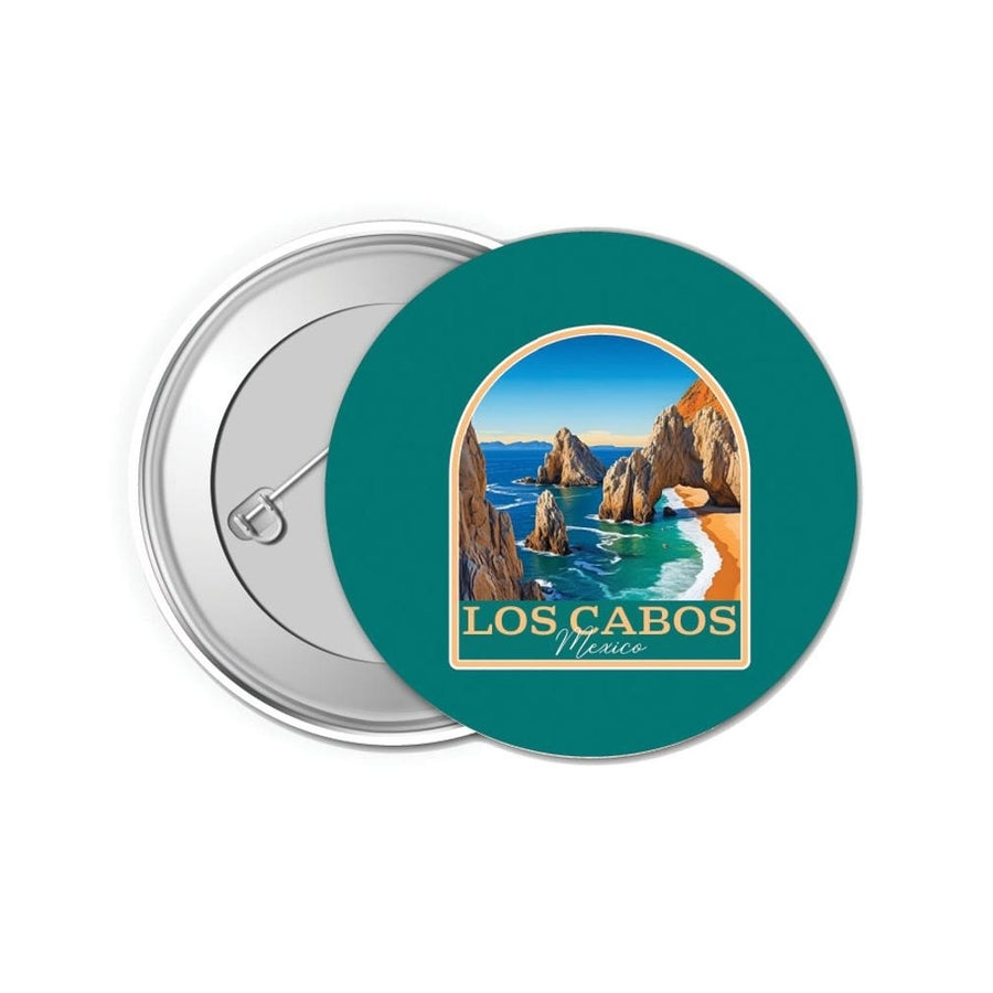 Los Cabos Mexico Design B Souvenir Small 1-Inch Button Pin 4 Pack Image 1