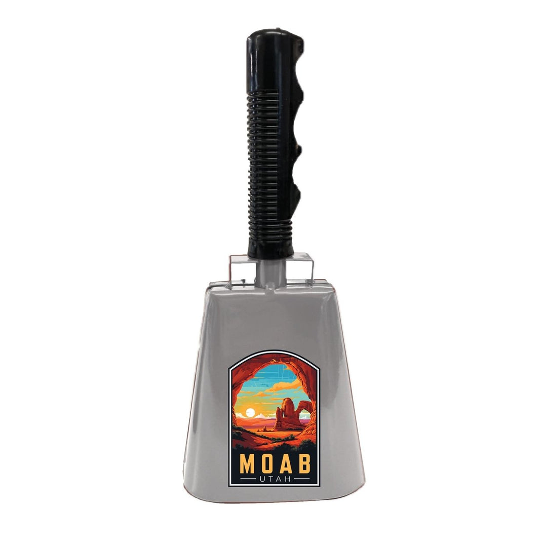 Moab Utah Design C Souvenir Destination Cowbell Image 1