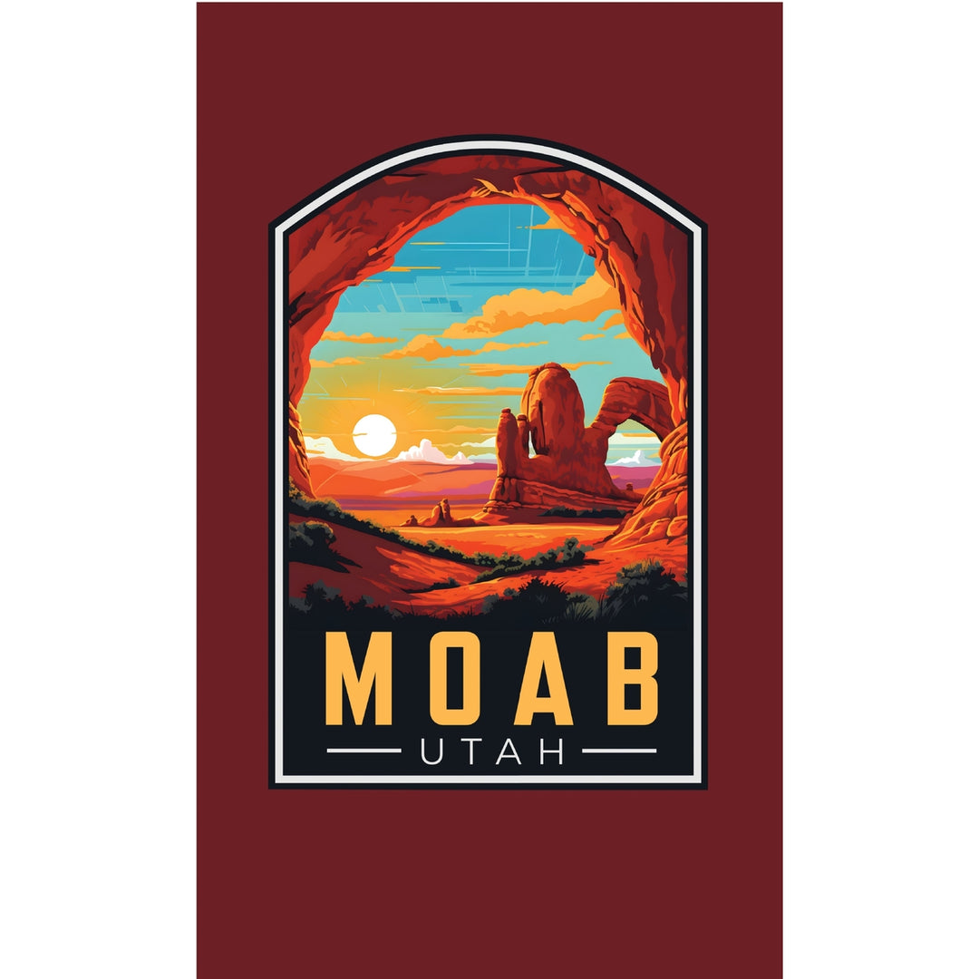 Moab Utah Design C Souvenir Metal Sign 9 x 15 Image 1