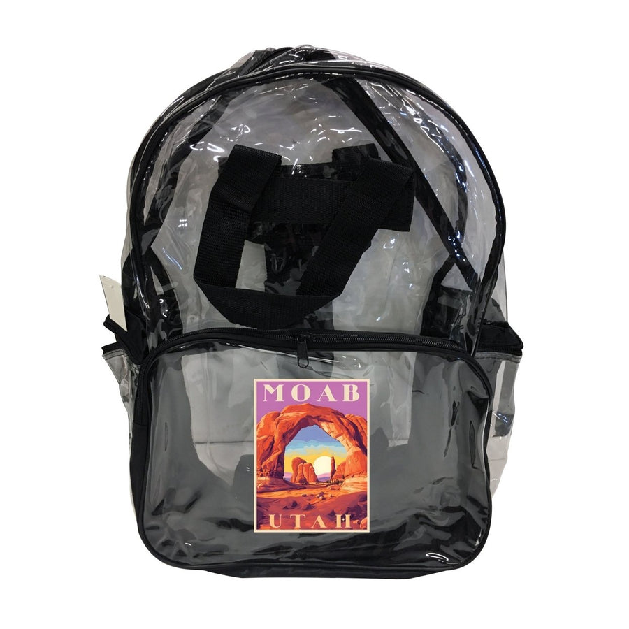 Moab Utah Design A Souvenir Clear View Backpack Image 1