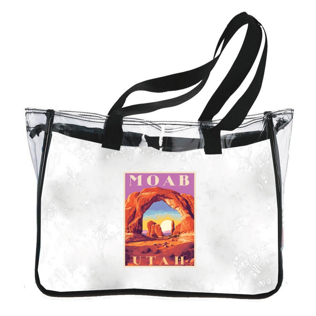 Moab Utah Design A Souvenir Clear Tote Bag Image 1