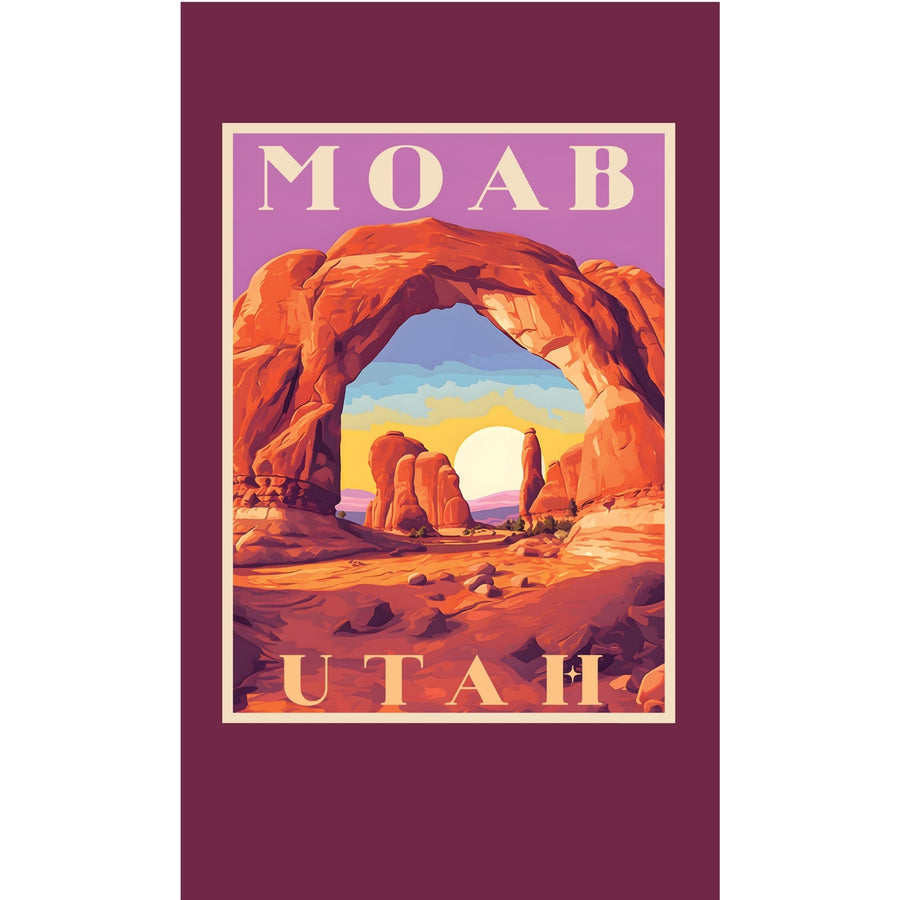 Moab Utah Design A Souvenir Metal Sign 9 x 15 Image 1