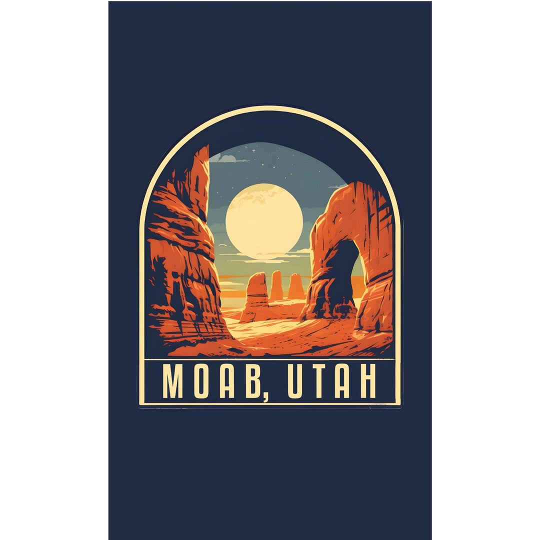 Moab Utah Design B Souvenir Metal Sign 9 x 15 Image 1