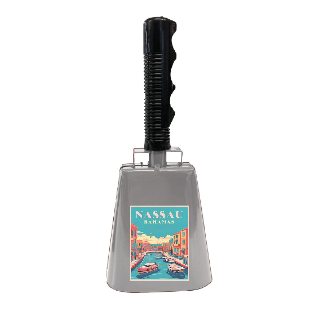 Nassau the Bahamas Design B Souvenir Destination Cowbell Image 1